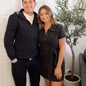 Showpo Black Denim Dress size Large (8)